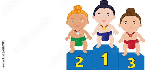kids on podium