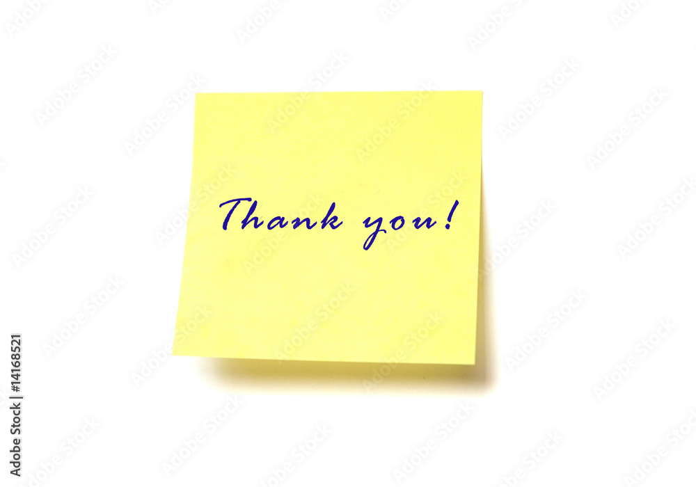 Yellow post it with words Yellow post it with words