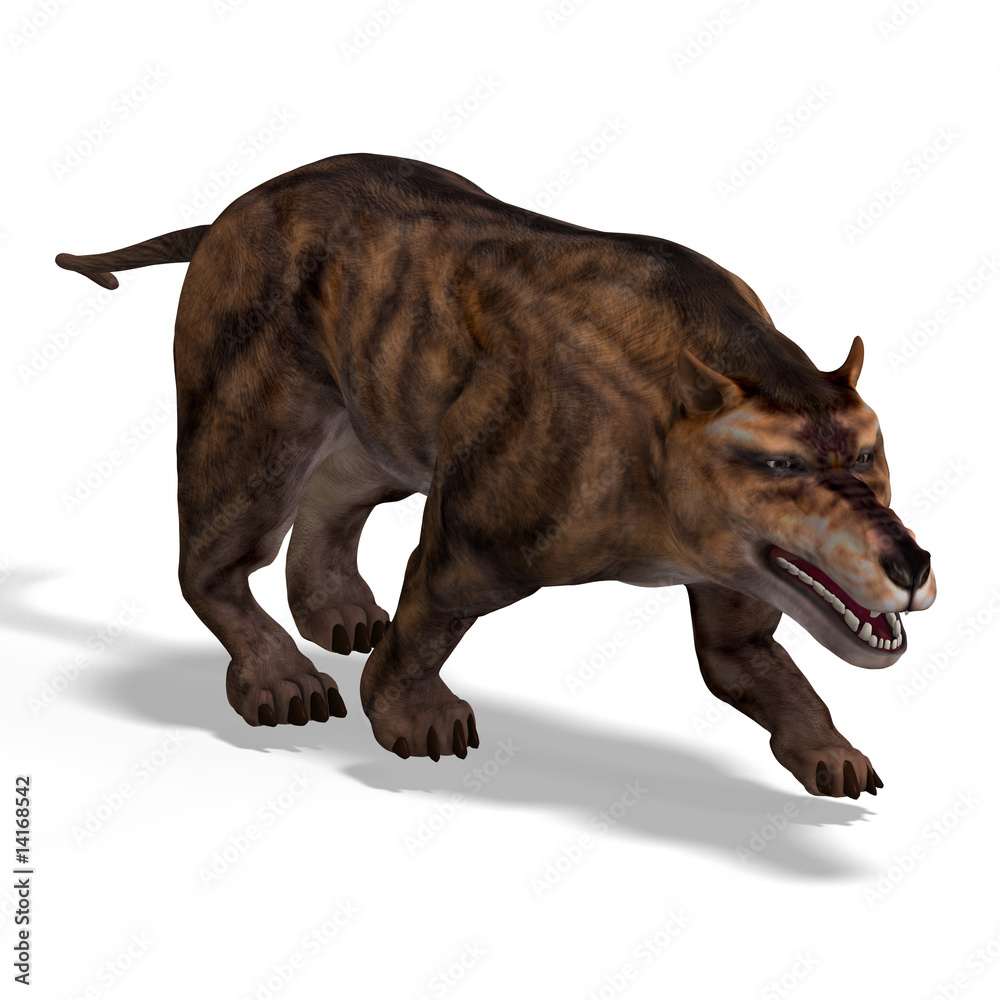 Obraz premium Dangerous dinosaur Andrewsarchus With Clipping Path over white