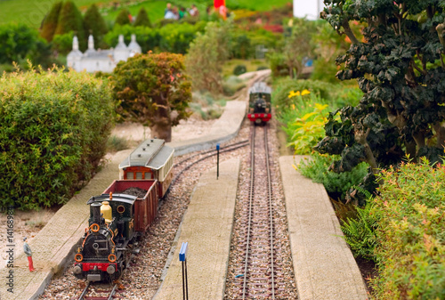 model of the railway in the open-air museum in the Netherlands