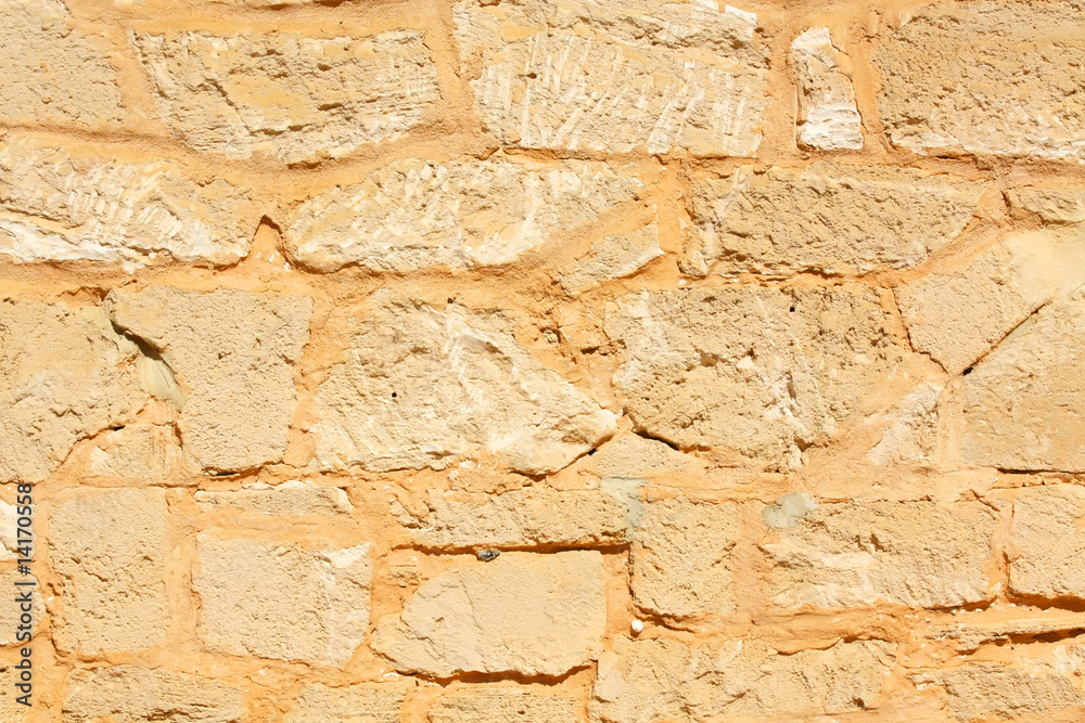 Fototapeta premium Stone Wall Background During the Bright Day