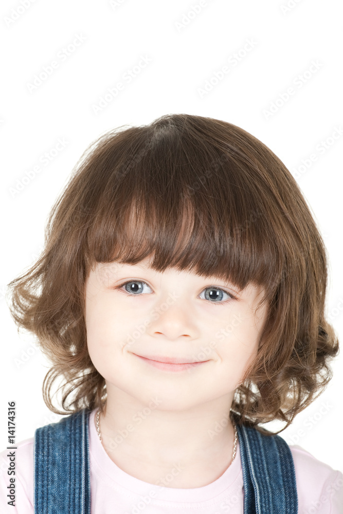 portrait of a little smiling girl portrait of a little smiling girl