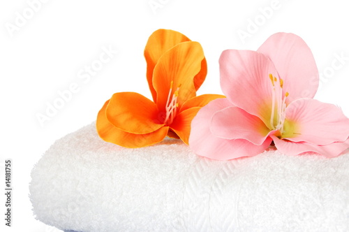 towel and flower