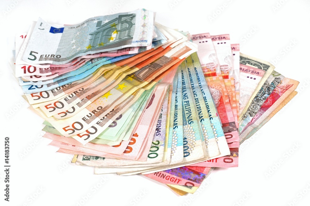 Euro Geldscheine und weitere Währungen Euro Geldscheine und weitere Währungen