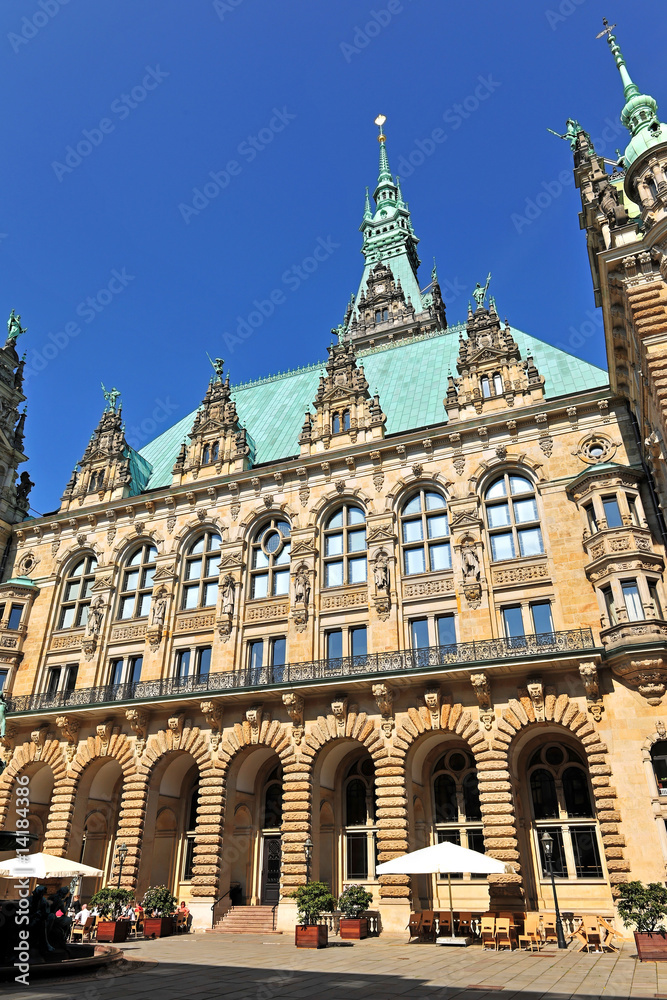 Fototapeta premium Hamburg, Rathaus