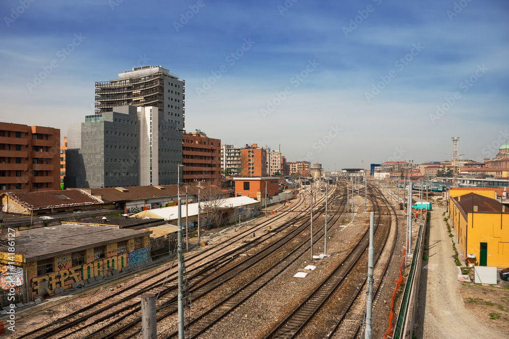 Fototapeta premium Railway in Bologna