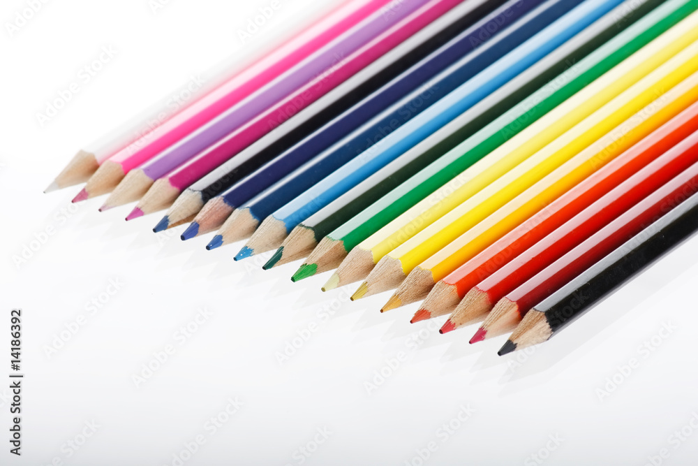 Fototapeta premium Assortment of coloured pencils