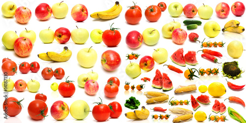 Fototapeta Naklejka Na Ścianę i Meble -  collage from fruits and vegetables