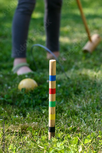 Canvas Print partie de croquet