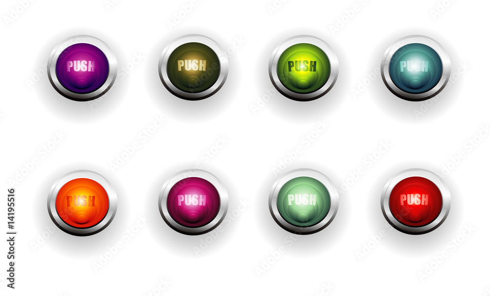 push glossy buttons push glossy buttons