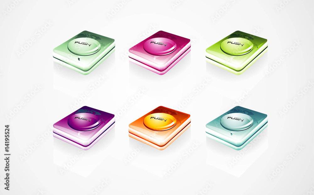 push glossy buttons push glossy buttons
