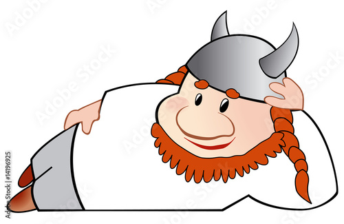 Viking cartoon illustration