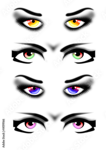 Augen und Farbe als Design Set