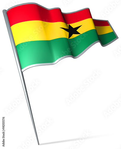 Free Download Flag pin - Ghana - GFXLoad