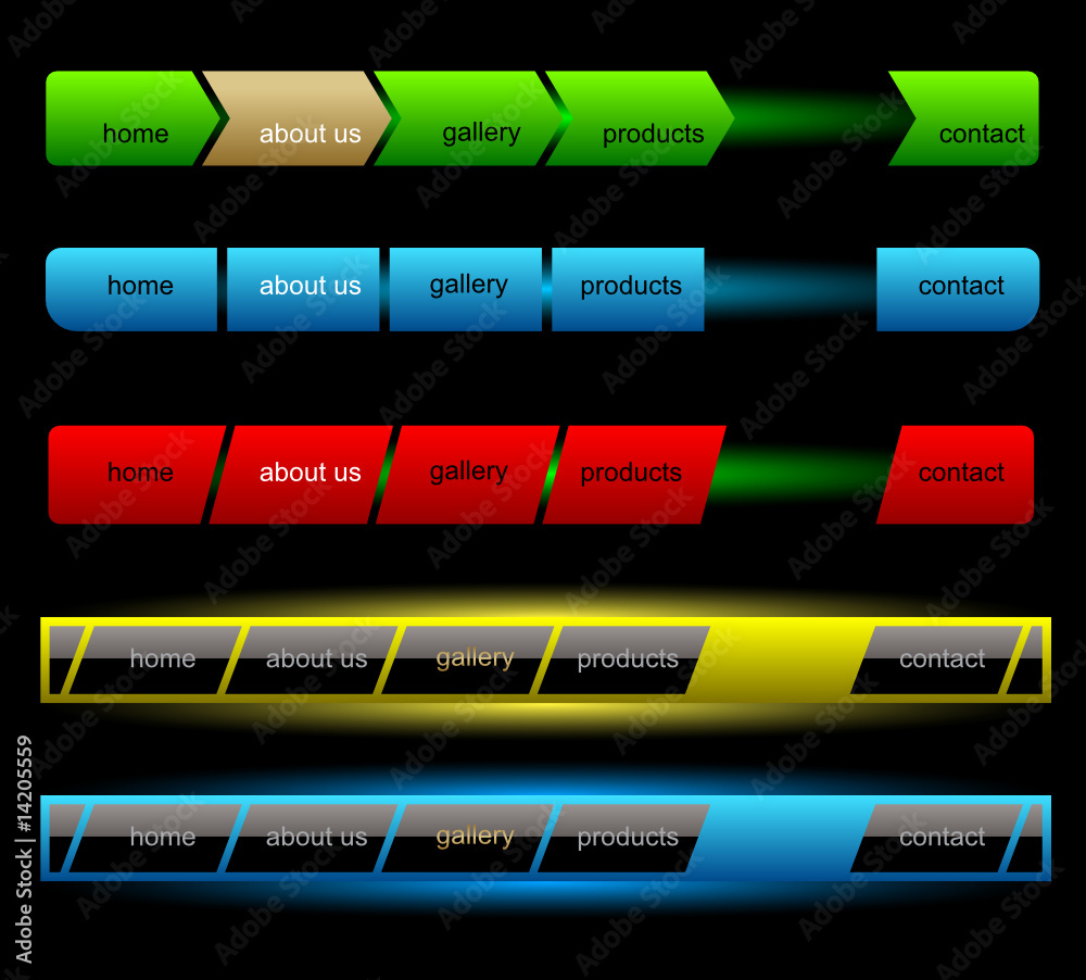 Editable website vector buttons Editable website vector buttons