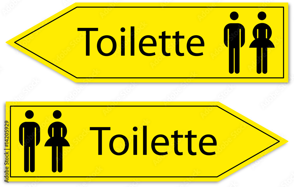 Schild Toilette Stock-Vektorgrafik | Adobe Stock