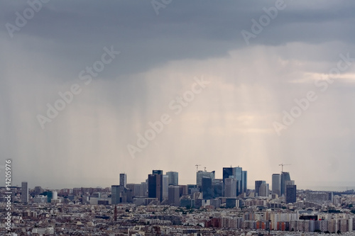 Storm over Paris city