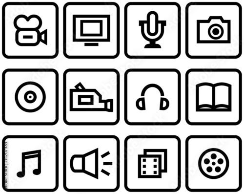 Media - Vector Icons Set