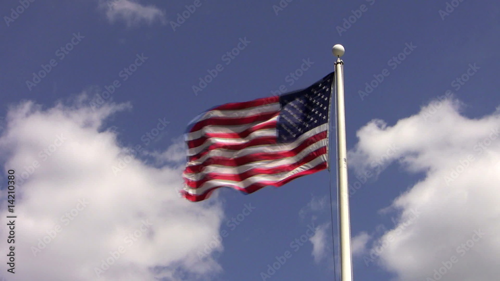 US Flag in a Strong WInd US Flag in a Strong WInd