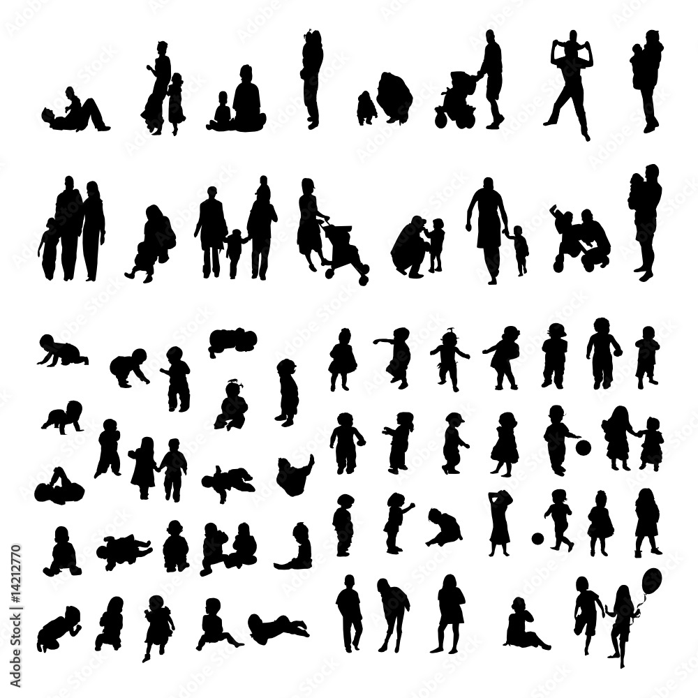 silhouette family set silhouette family set