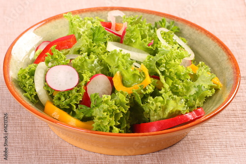 bowl with fresh salad