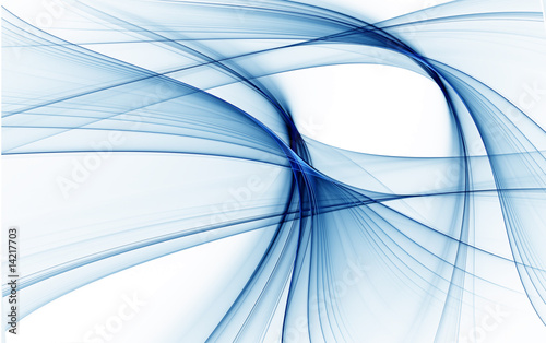 blue abstract motion, linear flowing energy #14217703