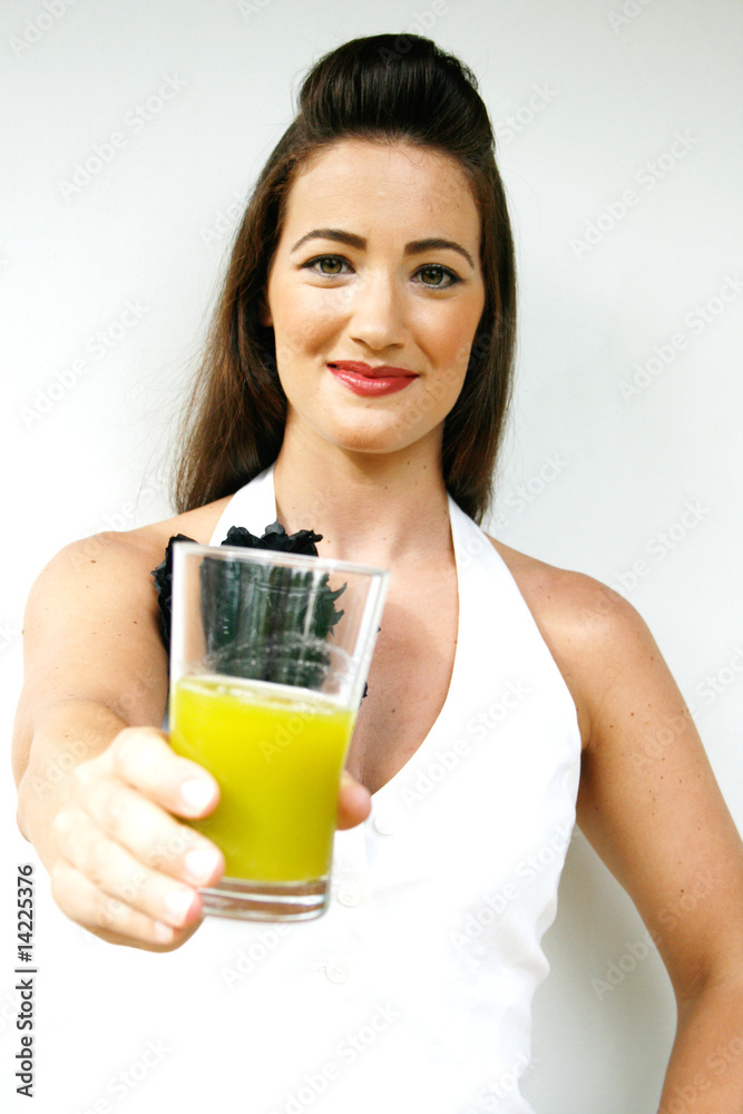 Woman with juice Woman with juice