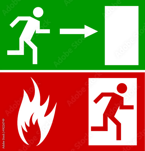 Emergency fire  and exit door