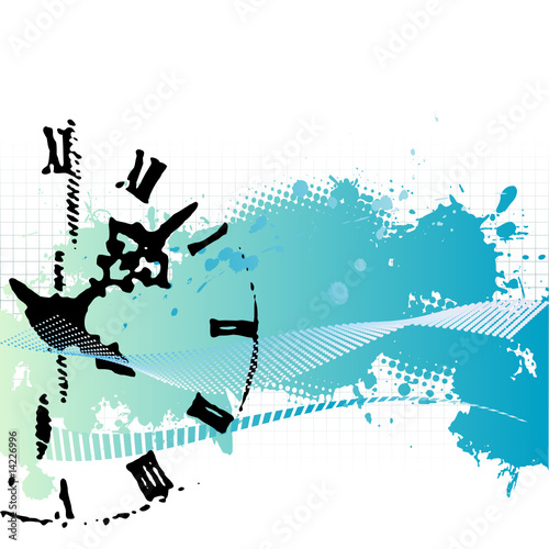 vector background with a clock