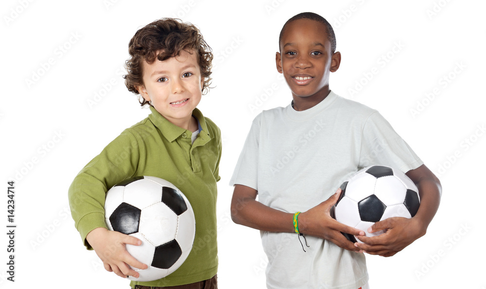Children with soccer ball Children with soccer ball