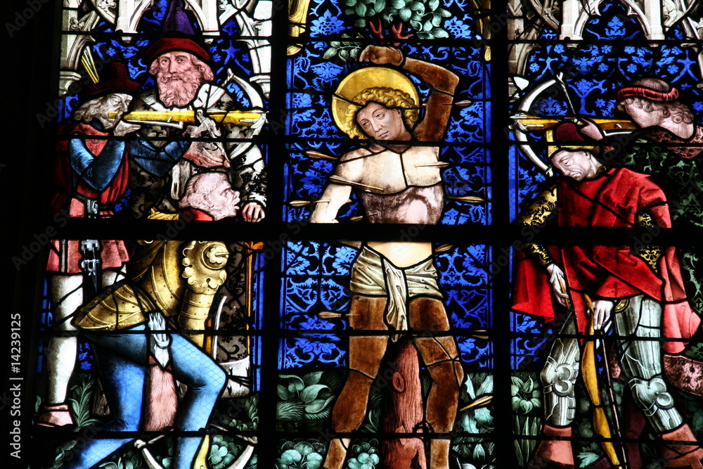 Obraz premium Vitrail, eglise d'Obernai, Alsace