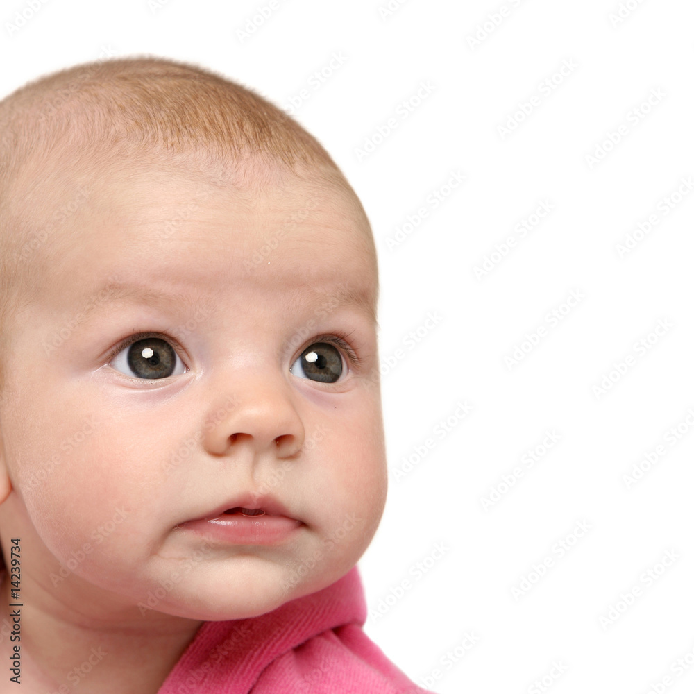 Close-up portrait of adorable baby