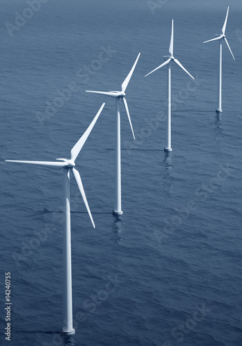 Windturbines on the ocean