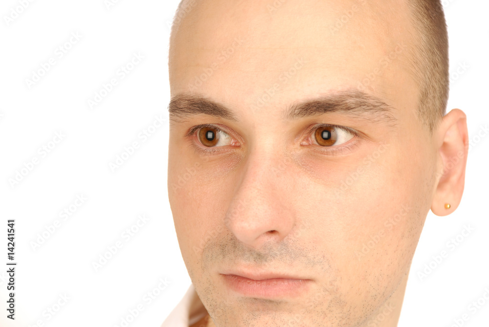 male portrait looking away male portrait looking away