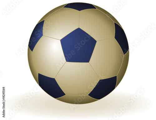 Soccer ball gold and blue
