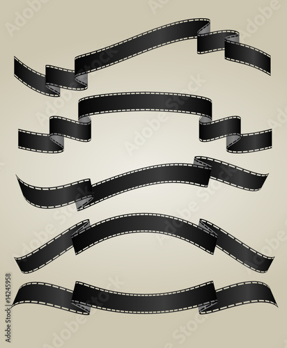 film strip banners - unexposed- vector