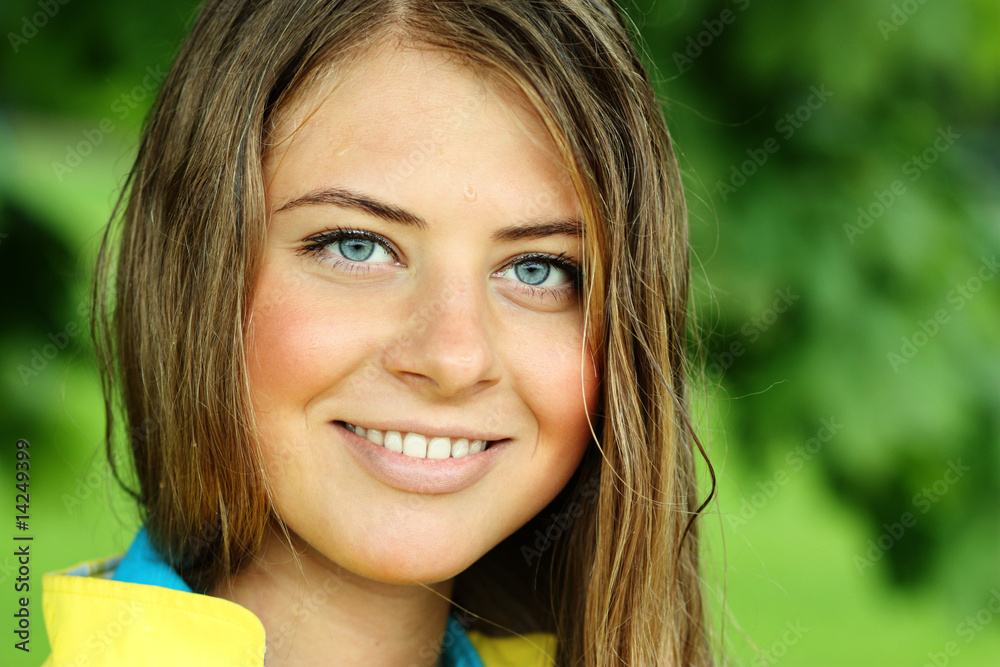 Young beautiful girl in nature Young beautiful girl in nature