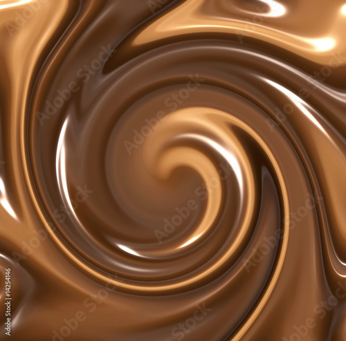 melted chocolate swirl