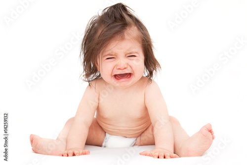 Canvas Print crying toddler baby