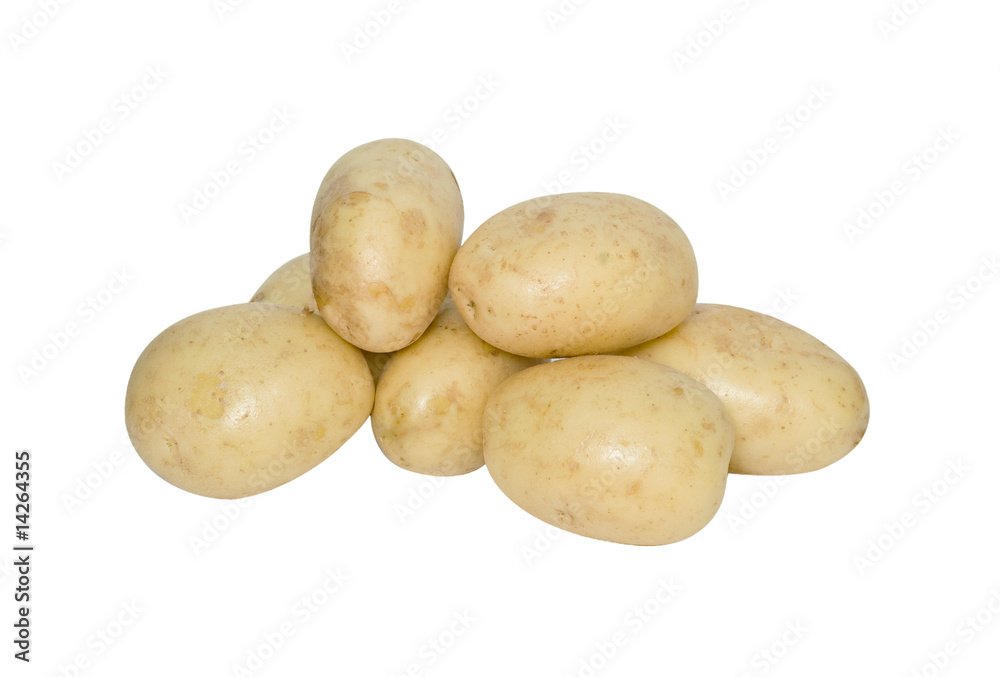 Pile of potatoes isolated on white background Pile of potatoes isolated on white background