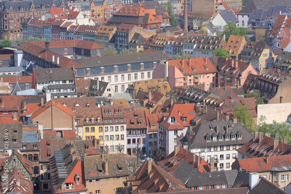 Colorful roof tops of Strasbourg