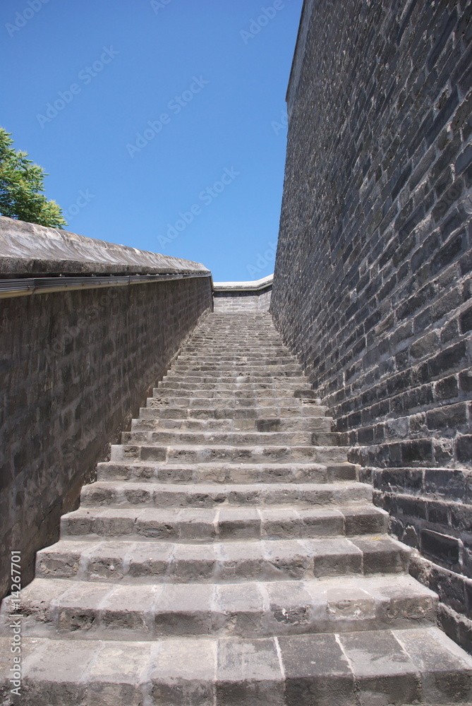 staircase of ancient Chinese fort
