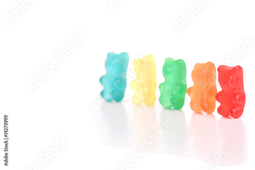 Colored gummy bears