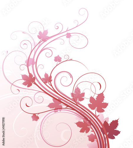 Vector illustration of style Floral Background