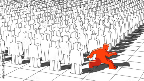 escaping man
