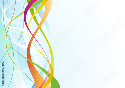 abstract background made of colorful curved lines