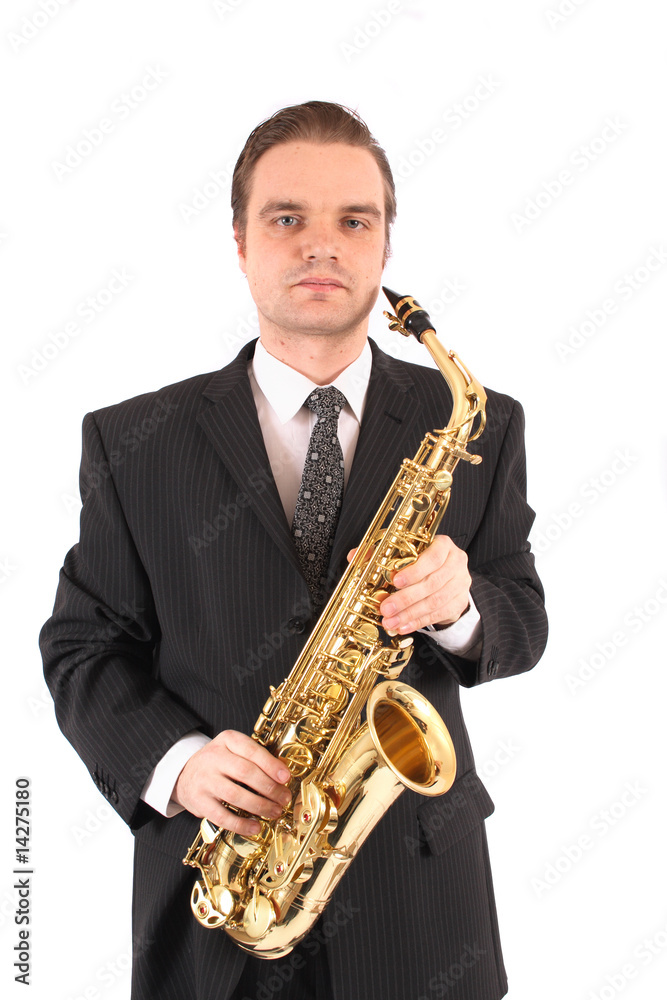 Naklejka premium saxophonist