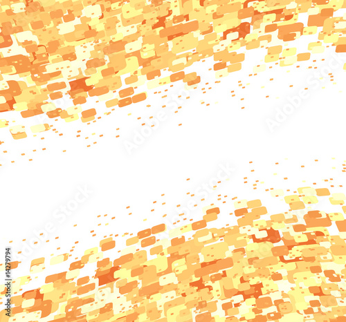 illustration of organic wave surface made of brown squares