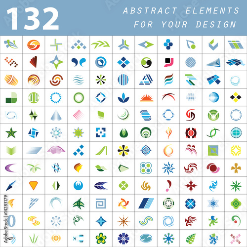 Colored abstract elements for your design