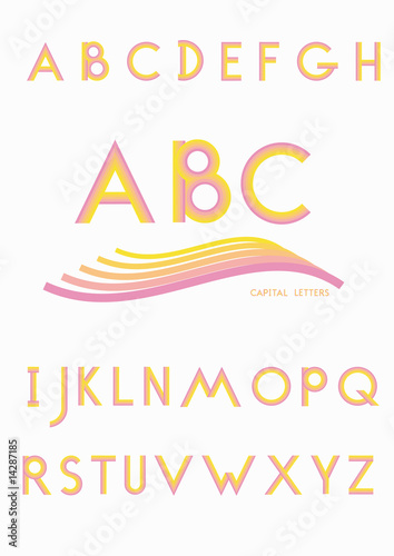 Alphabet-five-colors-capital-letters.